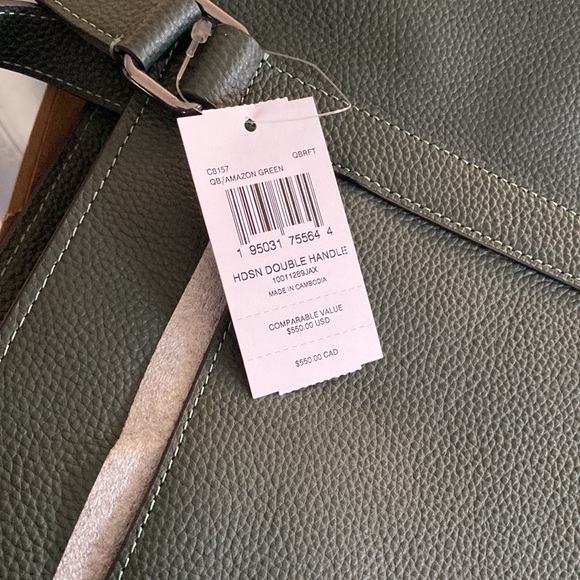 Coach green tote bag double handle - Picture 4 of 6